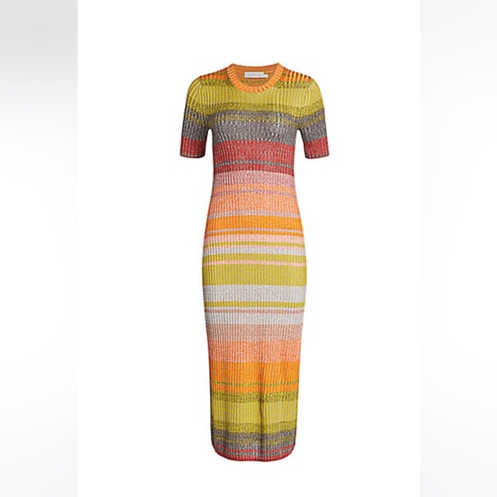 Zimmermann ombré stripe tee shirt midi dress size 1 small